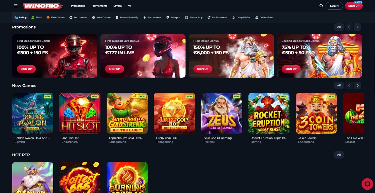 Winorio Casino – Επίσημη Αξιολόγηση 2026 Casino